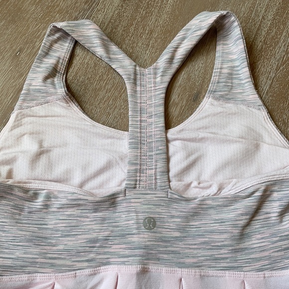 Lululemon Power Dance Tank Top Pink Mist Heathered Size 6 - Picture 5 of 9